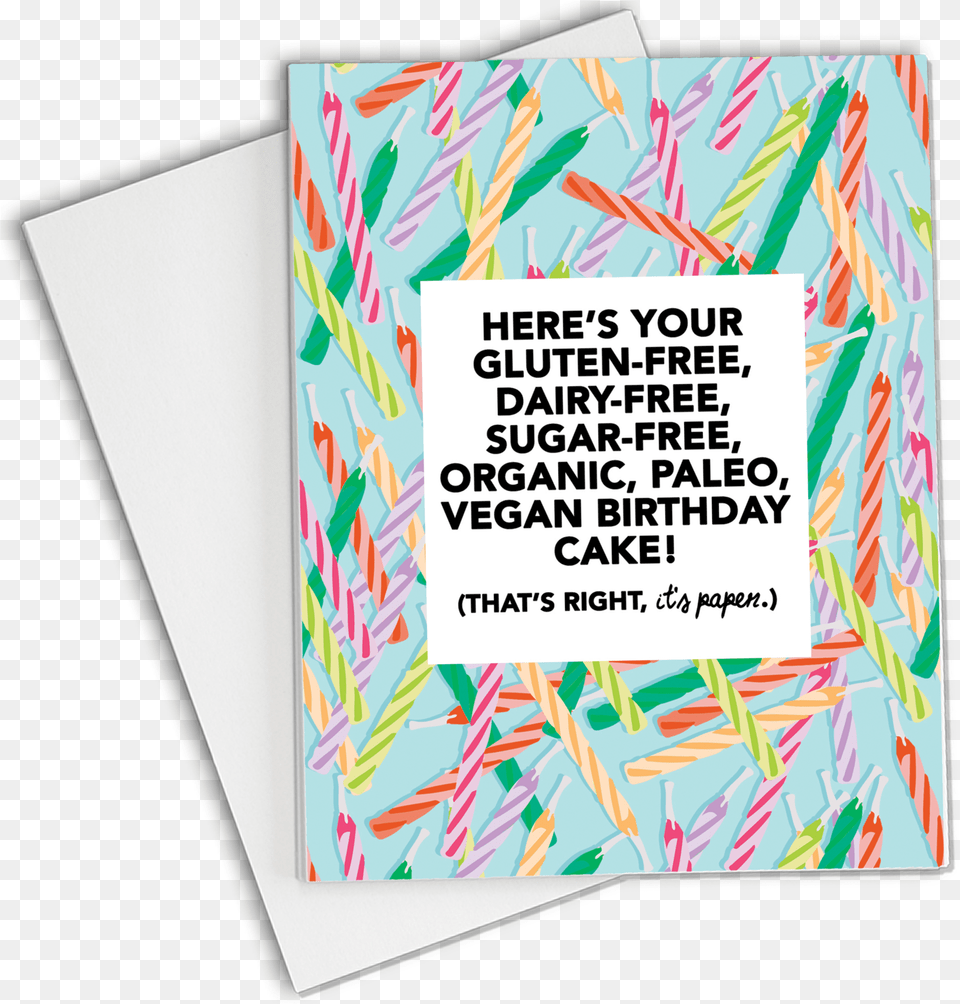 Vegan Birthday Card, Paper, Food, Sweets, Advertisement Png Image