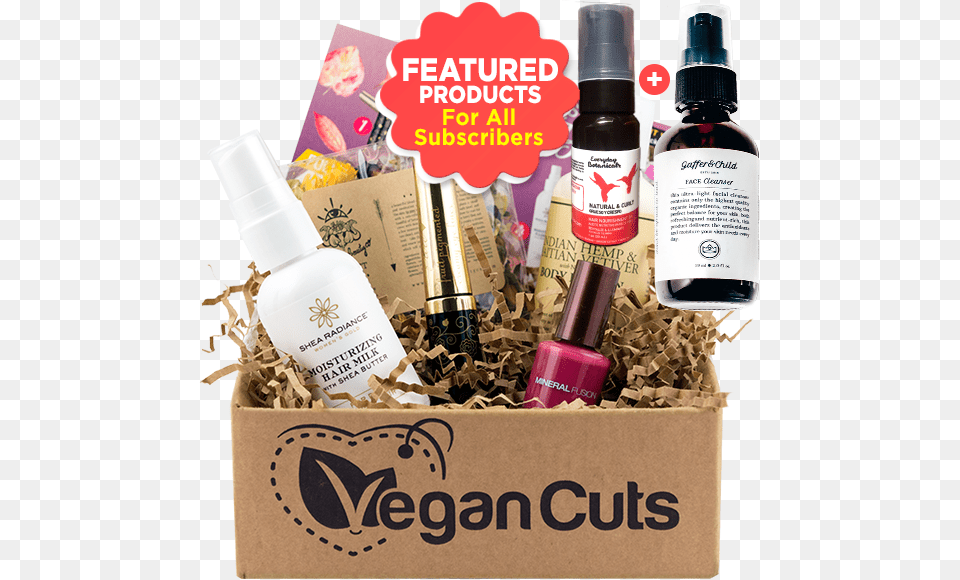 Vegan Cuts Beauty Box Cruelty Beauty And Makeup Beauty Boxes, Cosmetics, Lipstick, Advertisement, Bottle Free Transparent Png