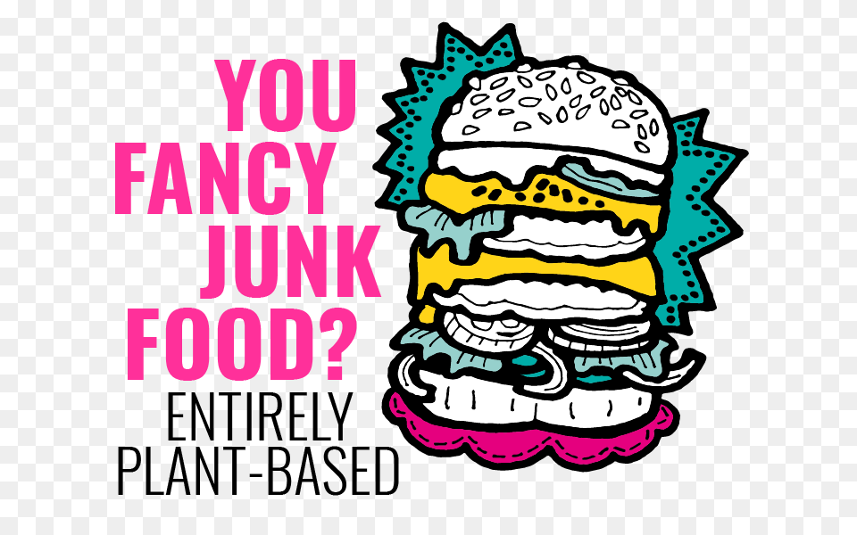 Vegan Junk Food Bar, Advertisement, Poster, Sticker Free Png Download