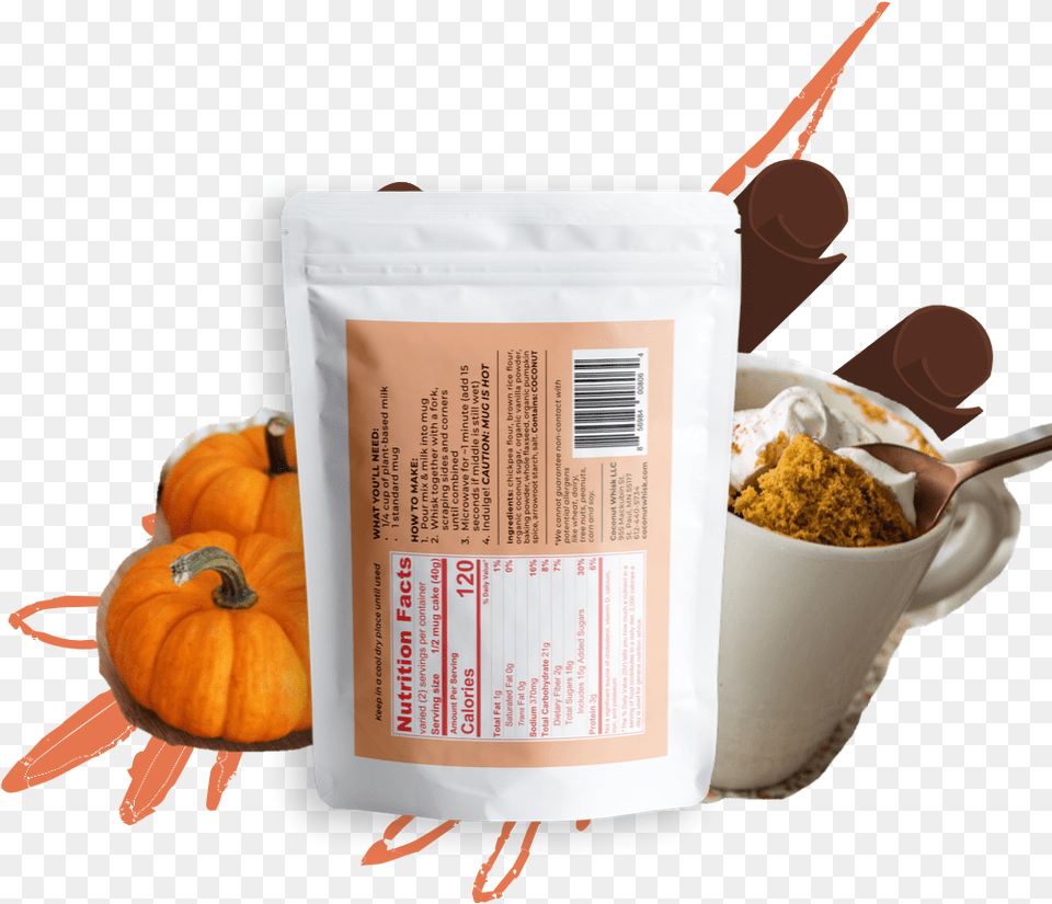 Vegan Pumpkin Spice Mug Cake Pumpkin, Food, Plant, Produce, Vegetable Png