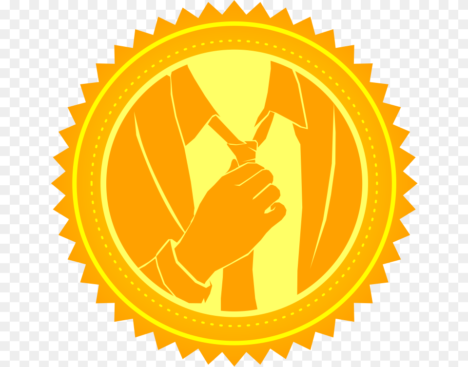 Vegan Seal, Accessories, Formal Wear, Gold, Tie Free Png Download