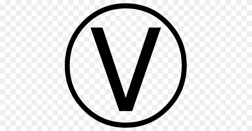 Vegan Symbol, Gray Png