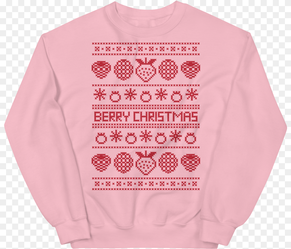 Vegan Ugly Christmas Sweater Berry Christmas Pink Ugly Christmas Sweater, Clothing, Knitwear, Long Sleeve, Sleeve Png