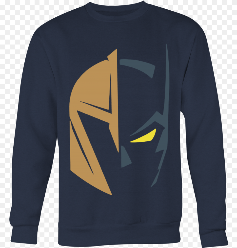 Vegas Golden Knights Logo And Batman The Dark Knight Batman Golden Knights, Clothing, Knitwear, Long Sleeve, Sleeve Png