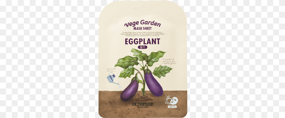 Vege Garden Eggplant Mask Sheet Skinfood Vege Garden Mask Sheet, Food, Produce, Plant, Fruit Free Png Download
