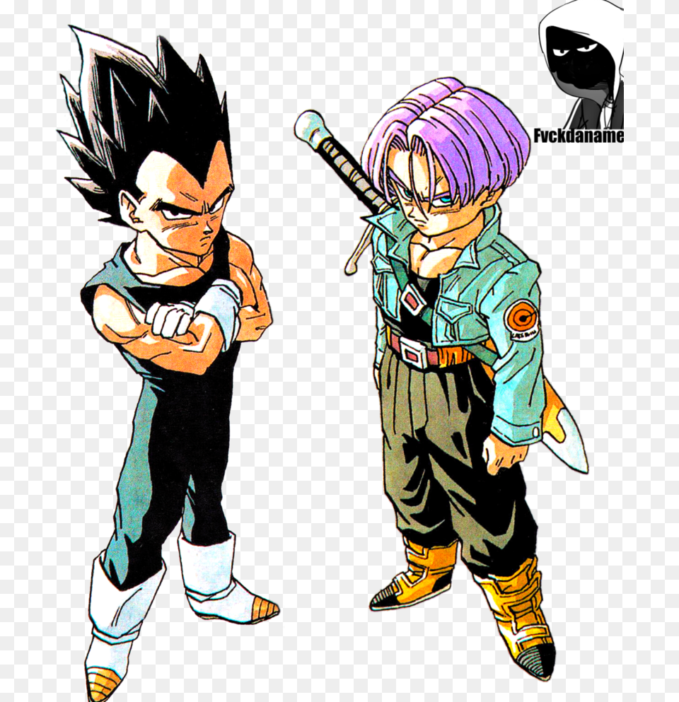 Vegeta And Trunks Render By Fvckfdaname Vegeta And Trunks Manga, Comics, Book, Publication, Person Png Image