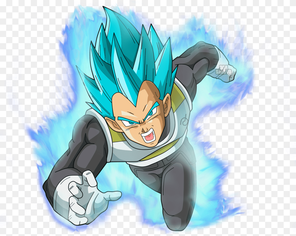 Vegeta Ssgss Run By Saodvd Vegeta Blue No Background, Book, Comics, Publication, Baby Free Png Download