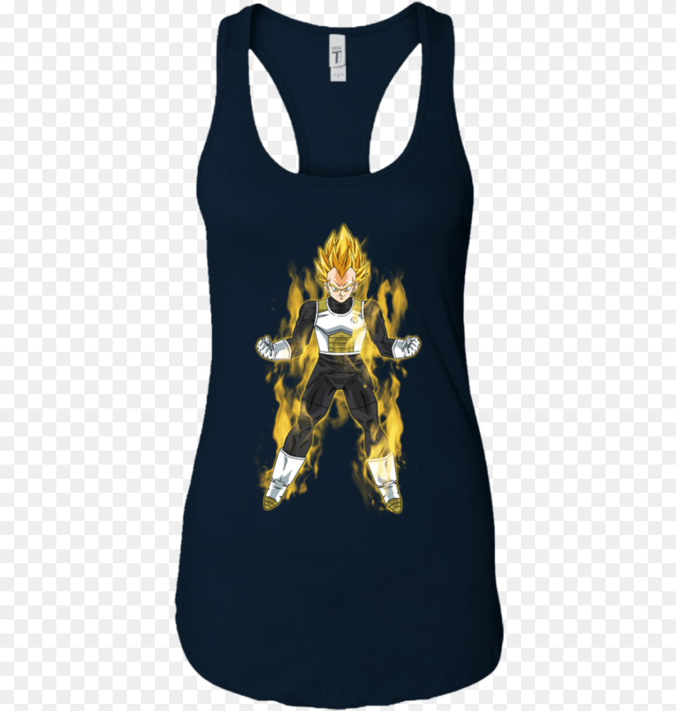 Vegeta Super Saiyan Aura Dragon Ball Menwomen Tank Top Sleeveless Shirt, Book, Clothing, Publication, Tank Top Free Png