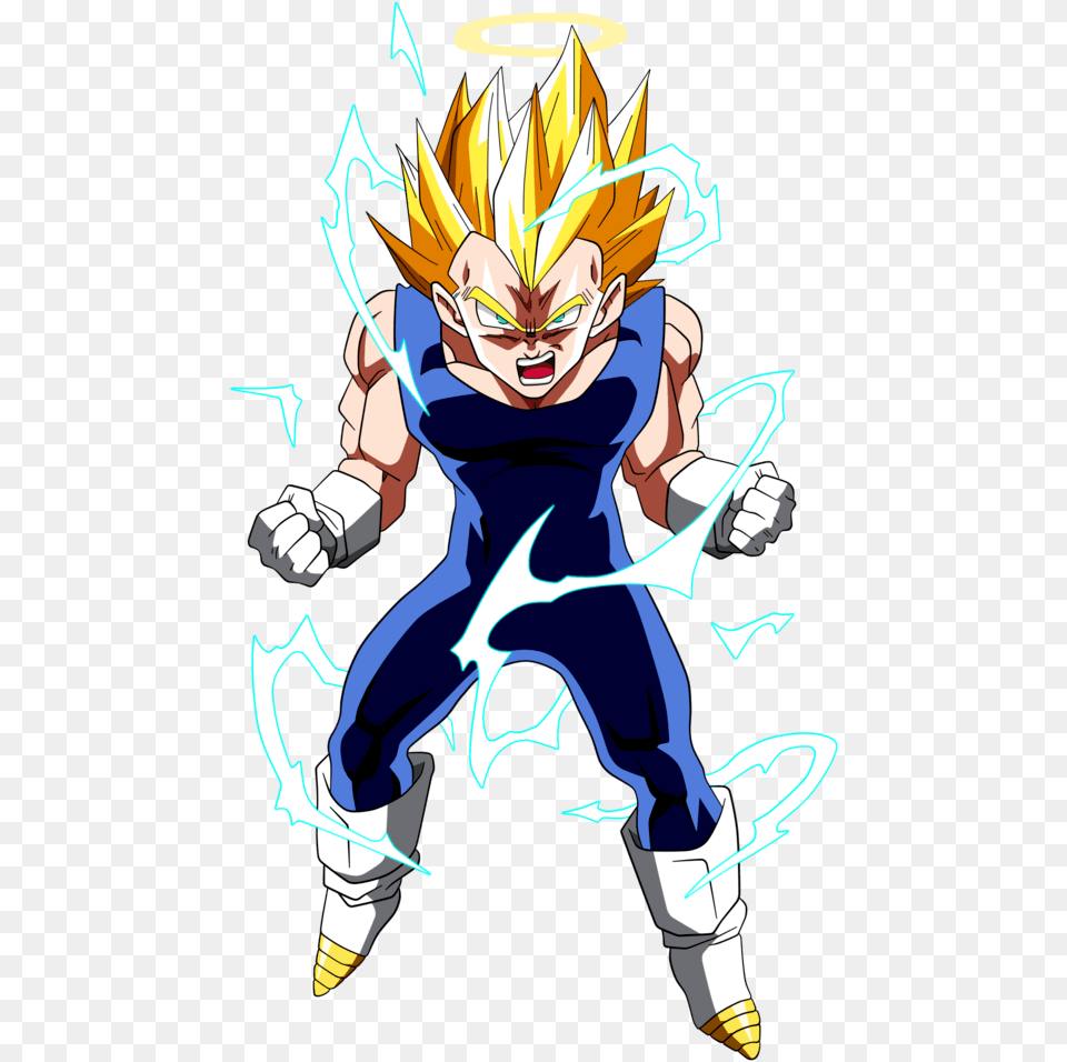 Vegeta Super Saiyan Vegeta Ssj2 Saga Buu, Book, Comics, Publication, Baby Free Png Download