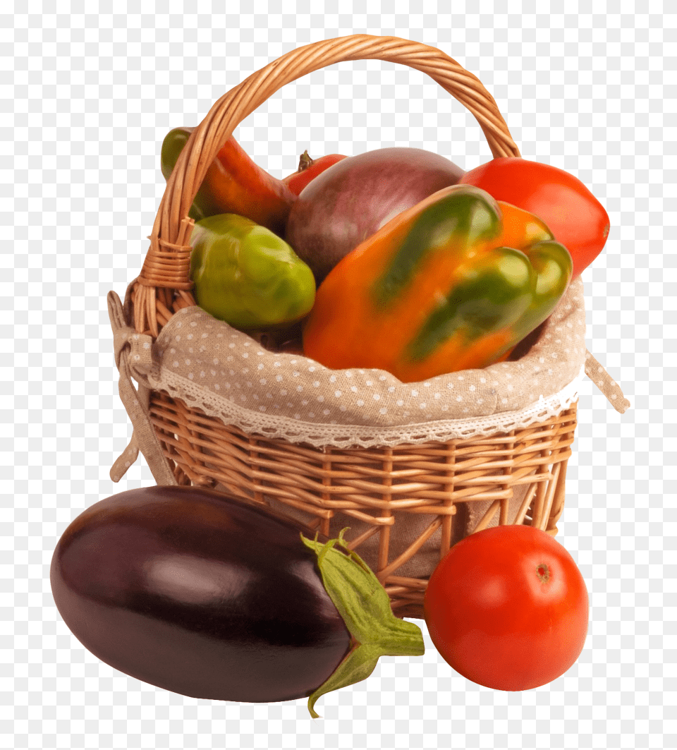 Vegetable Basket Food, Produce Png Image