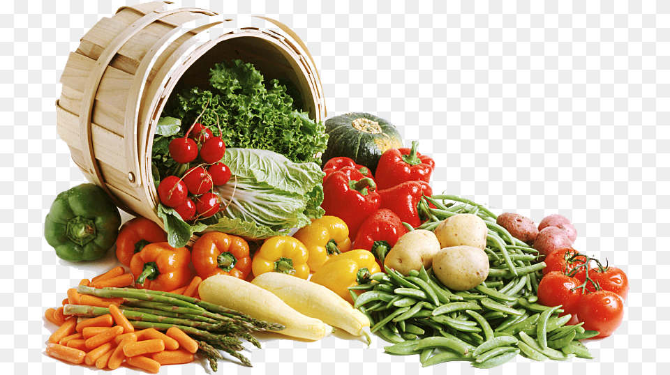 Vegetable Clipart Veggies In A Basket, Food, Produce, Bell Pepper, Pepper Png