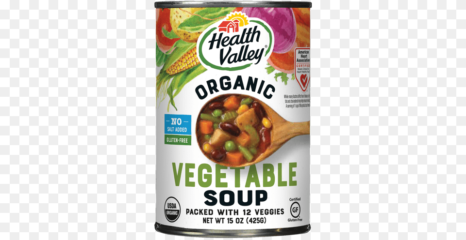 Vegetable Soup No Salt Added Health Valley Organic No Salt Added Minestrone, Food, Meal, Dish, Ketchup Free Png