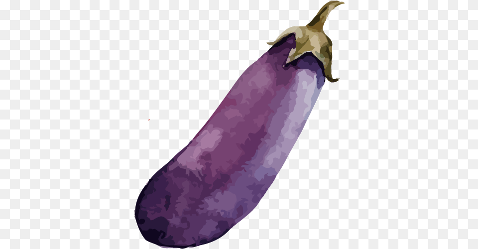 Vegetable Watercolor Painting Carrot Eggplant Download Clipart Watercolor Vegetables, Food, Produce, Plant, Purple Png Image