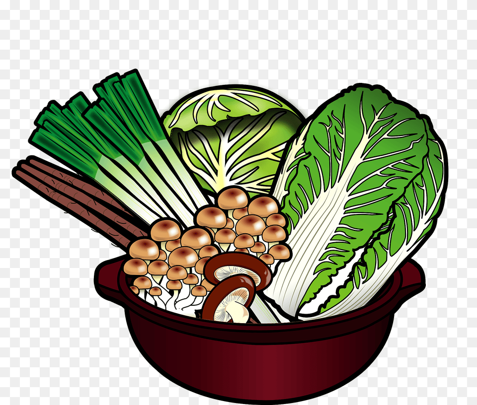 Vegetables And Mushrooms In A Pan Clipart, Food, Produce, Ketchup, Leafy Green Vegetable Free Png Download