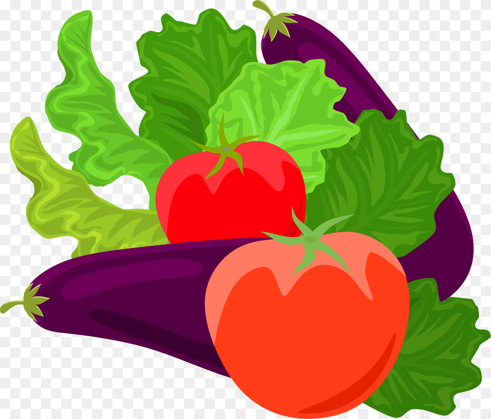 Vegetables Eggplant And Tomato Clipart, Food, Produce, Dynamite, Weapon Png Image