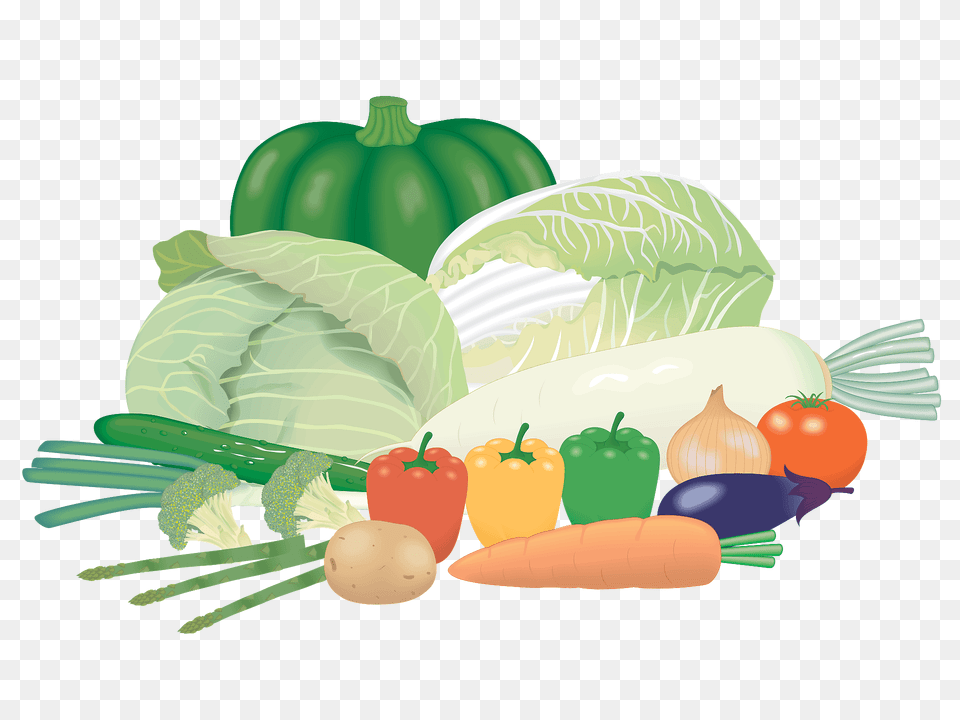 Vegetables From The Garden Clipart, Food, Produce, Leafy Green Vegetable, Plant Png Image