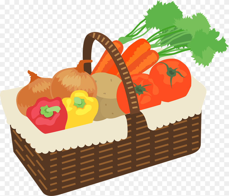 Vegetables In A Basket Clipart, Dynamite, Weapon, Food, Produce Png Image