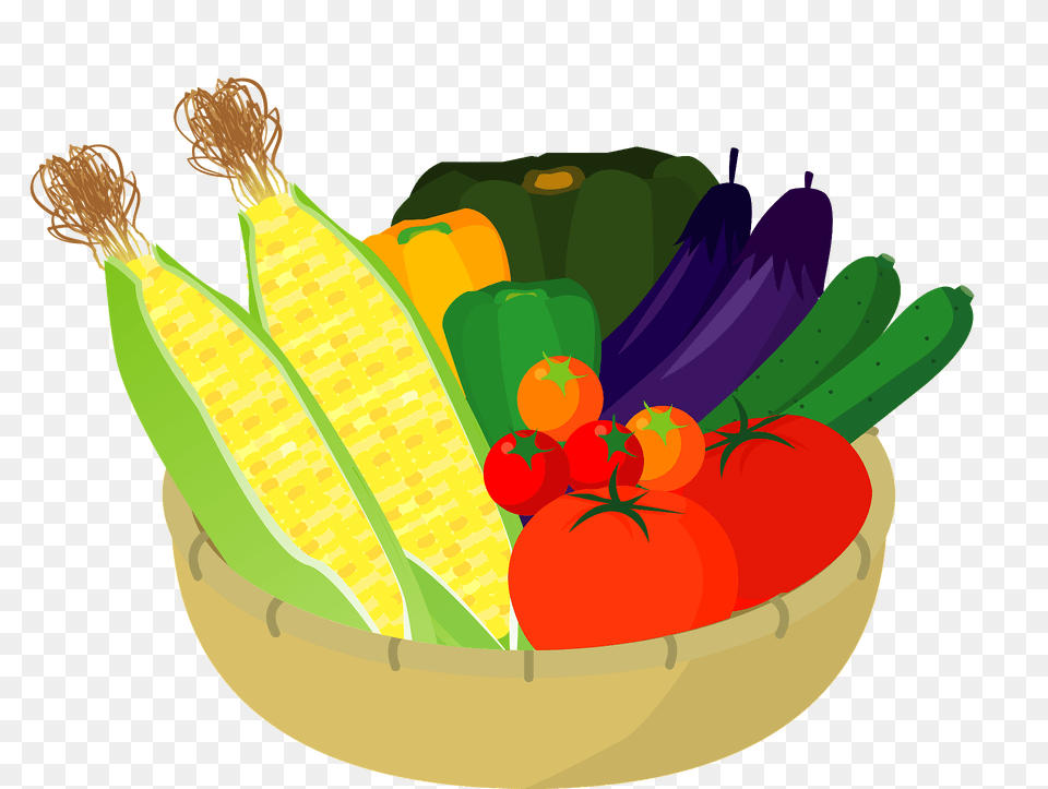 Vegetables In A Bowl Clipart, Food, Produce, Corn, Grain Free Transparent Png
