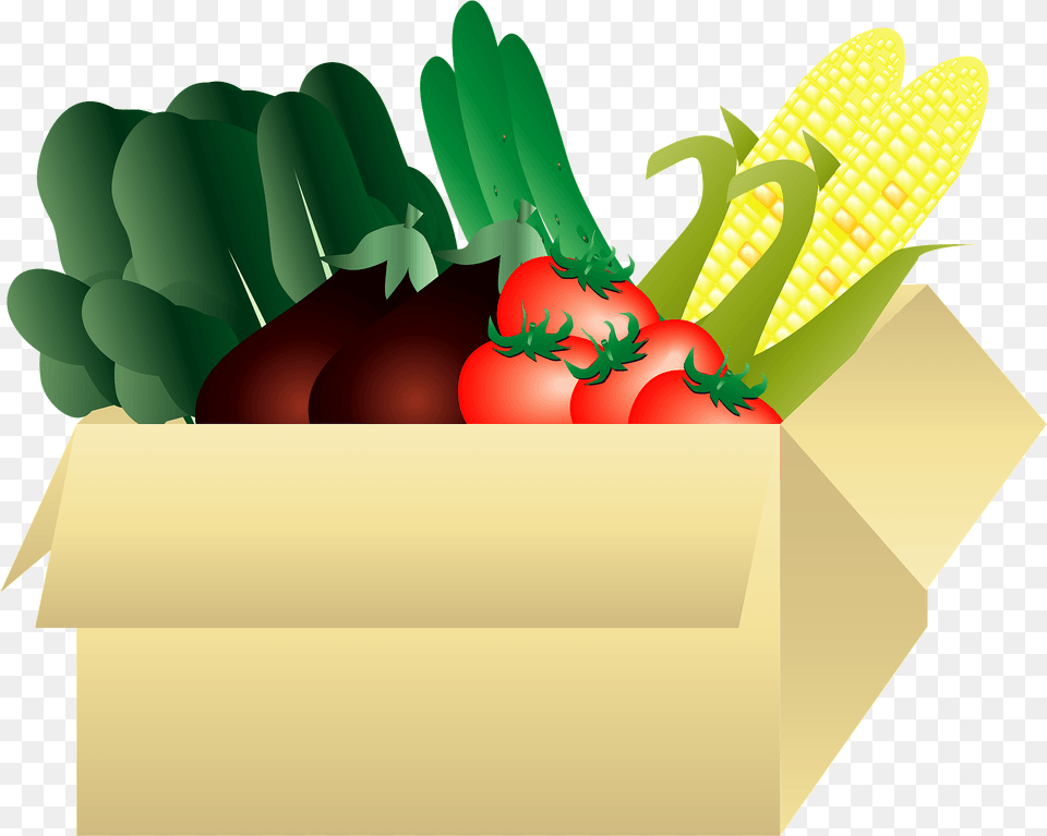 Vegetables In A Cardboard Box Clipart, Food, Produce, Grain, Carton Free Transparent Png