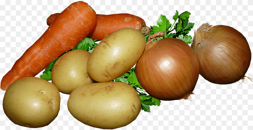 Vegetables Potatoes Carrots Onions Parsley Cook Vegetable, Food, Produce, Apple, Fruit Free Transparent Png