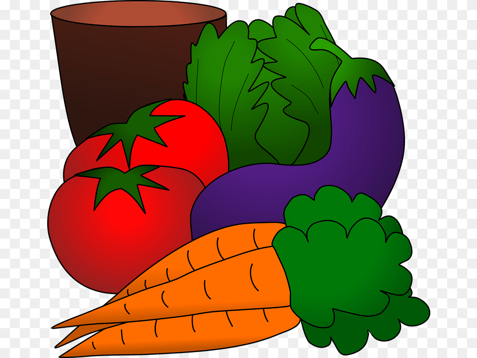 Vegetables Produce Harvest Lettuce Tomato Carrot Vegetables Cartoon, Food, Plant, Vegetable Png Image