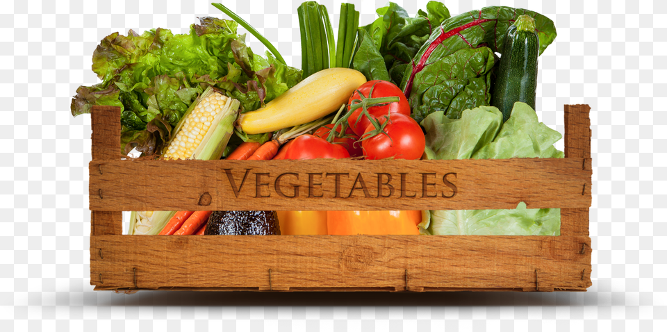 Vegetables Restaurant Greens Market Vegetable, Box, Crate, Food, Produce Png Image