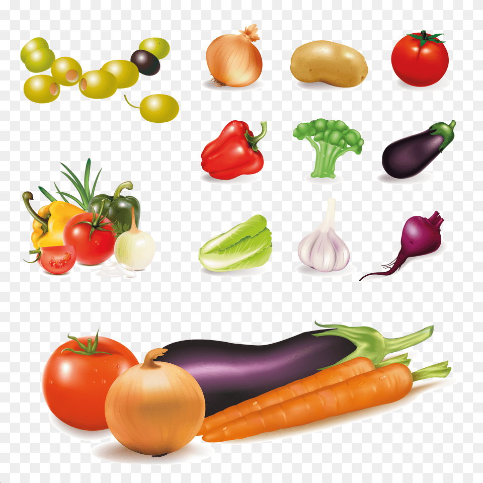 Vegetables Vector Food, Produce, Plant, Tomato Free Png