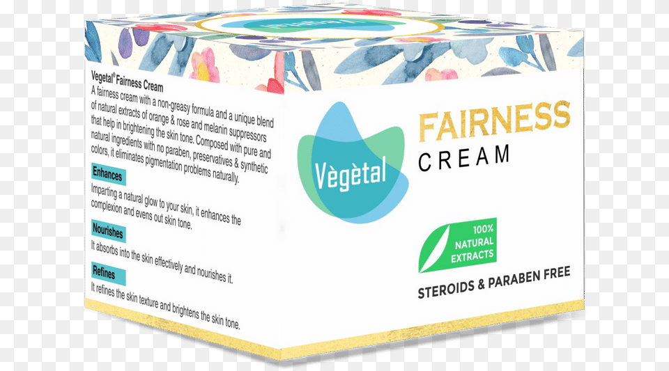 Vegetal Fairness Cream Display Advertising, Box, Paper Png Image