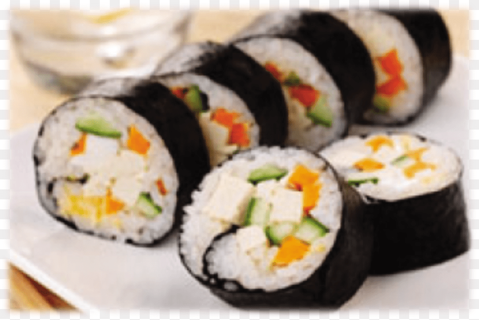 Vegetarian Tofu Sushi Roll Sushi, Dish, Food, Meal, Grain Free Png
