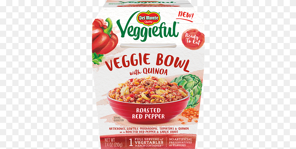 Veggie Bowl Roasted Red Pepper Del Monte Veggieful Veggie Bowl, Advertisement, Poster, Food Free Png Download