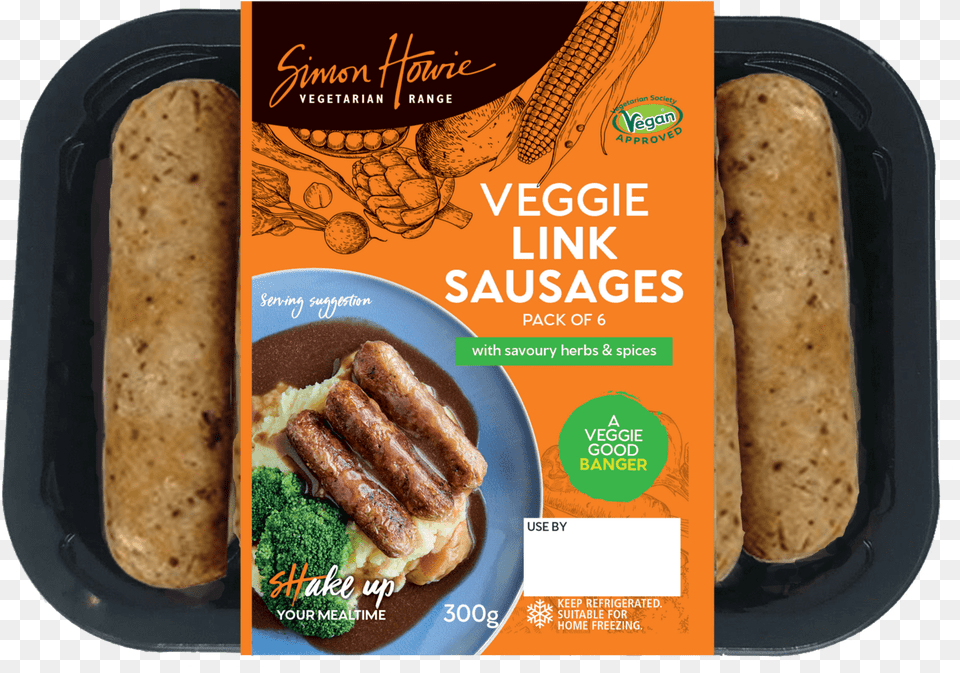 Veggie Link Sausages Bread, Food, Lunch, Meal, Advertisement Free Png Download