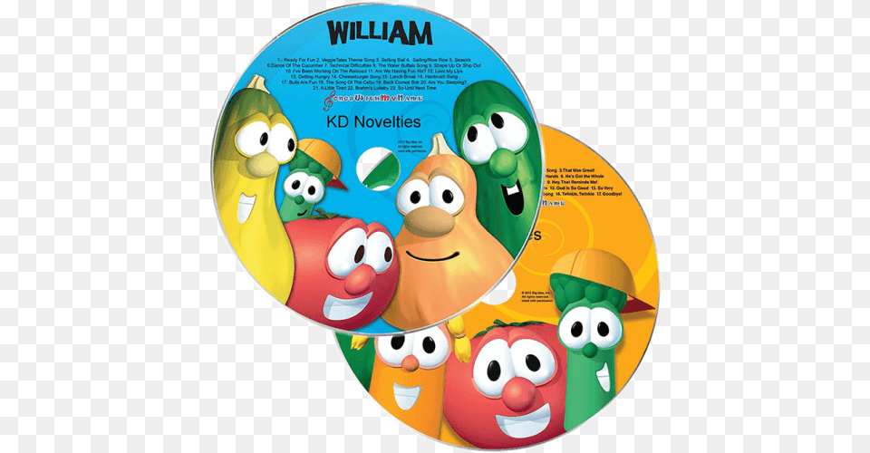 Veggie Tales Personalized Childrens Music Cds Set, Disk, Dvd Png