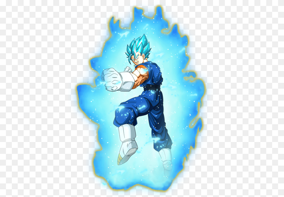 Vegito Blue With Aura, Book, Comics, Publication, Person Png Image