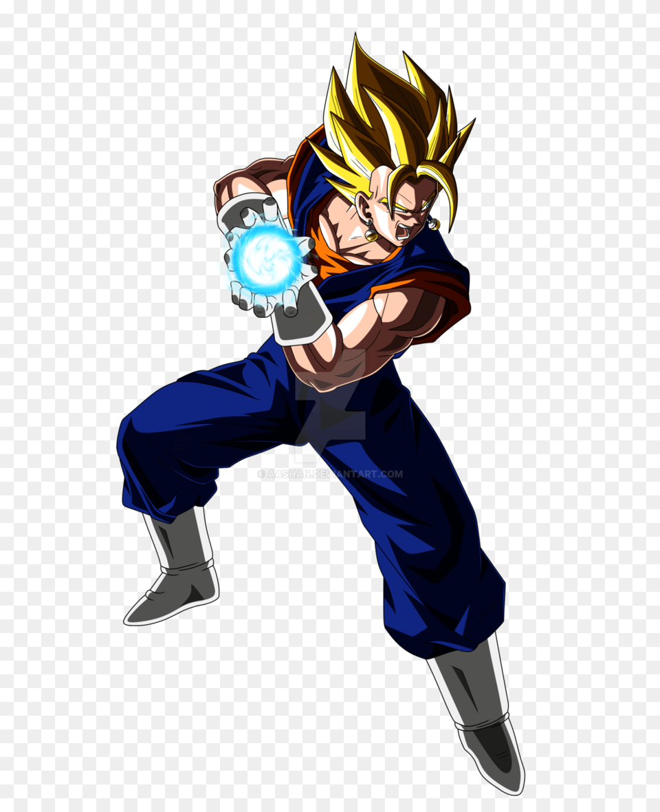 Vegito Kamehameha Pose Colored With Energy Ball, Book, Publication, Comics, Adult Png