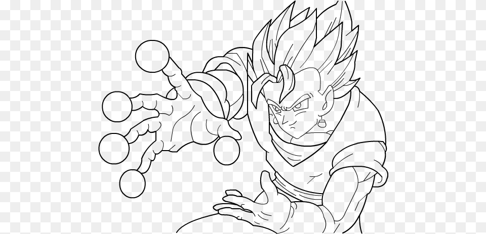 Vegito Ssj By Kondziol Vegito Dragon Ball Z Coloring Pages, Gray Free Transparent Png