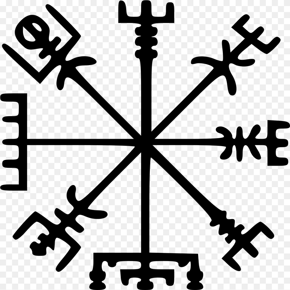 Vegvisir Svg Viking Compass Transparent, Gray Free Png