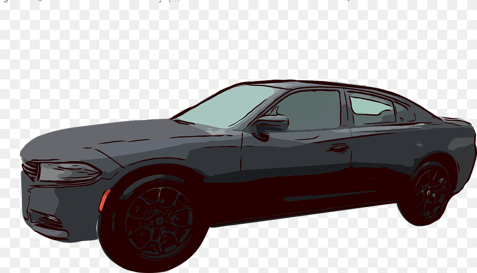 Vehicle Car Auto Black Muscle Charger Dodge Executive Car, Coupe, Transportation, Sedan, Sports Car Free Transparent Png
