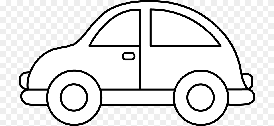 Vehicle Coloring Pencil And In Color Black And White Car Clip Art, Stencil, Transportation, Sedan, Tool Free Png Download
