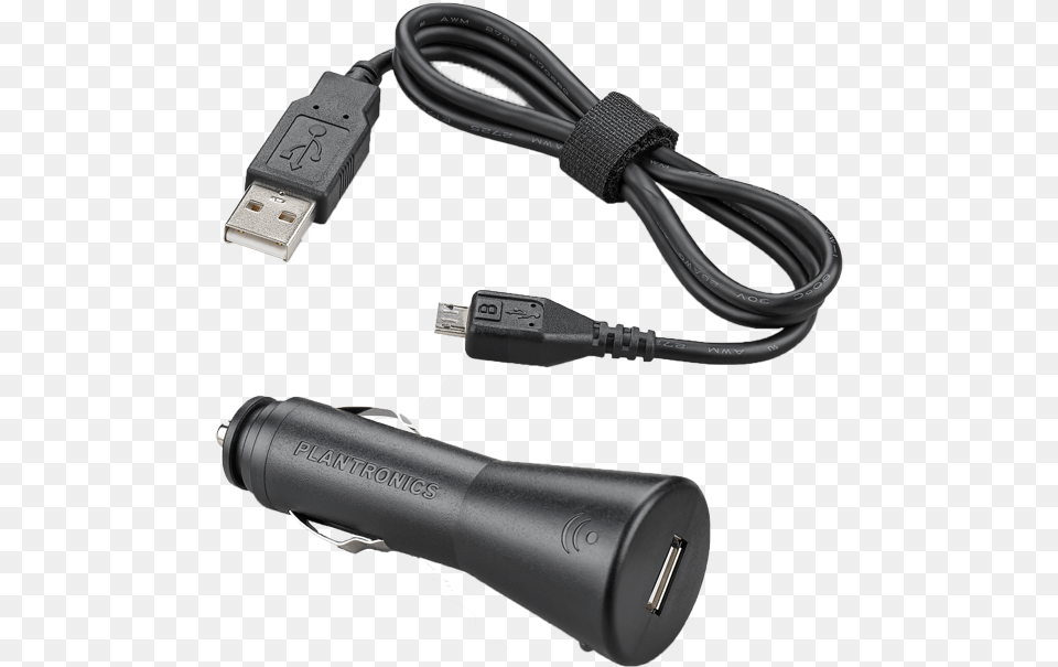 Vehicle Power Charger With Micro Usb Connector Plantronics Voyager Pro, Adapter, Electronics, Appliance, Blow Dryer Free Png