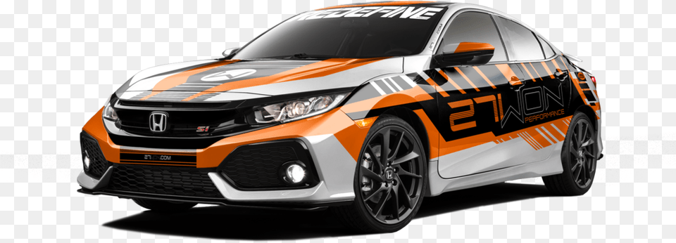 Vehicle Wrap Mockup 2017 Civic Si Front Web 2017 Civic Hatch Mods, Car, Coupe, Sports Car, Transportation Png