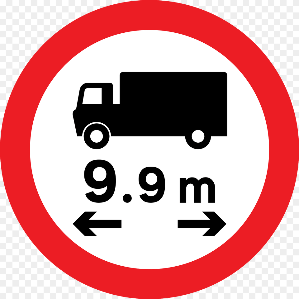 Vehicles Exceeding Length Indicated Prohibited Metric This Sign May Additionally Display An Exception Plate For Example 39except For Access39 Clipart, Symbol, Road Sign Png