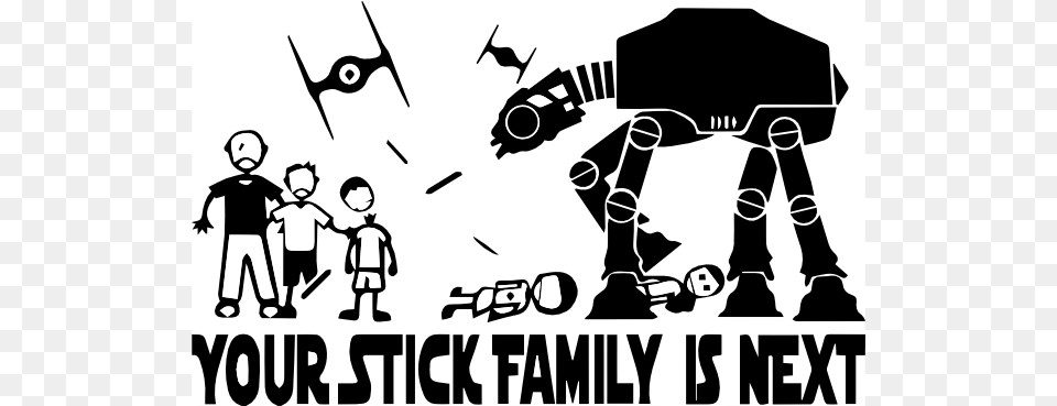 Vehicles Personal Use Starwarsstickfamily Sticker Star Wars Atat, People, Person, Stencil, Baby Png
