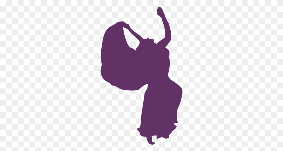 Veil Belly Dancer Silhouette, Dancing, Leisure Activities, Person, Purple Free Transparent Png