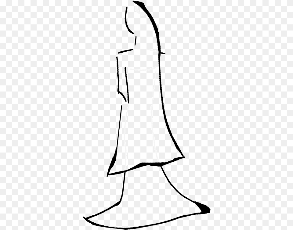 Veil Drawings Tea Line Art, Silhouette Free Png Download