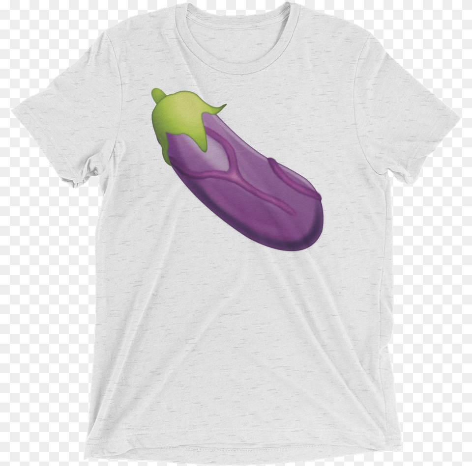 Veiny Eggplant Emoji Triblend T Shirt Swish Embassy 9039s Style Tri Blend, Produce, Food, Purple, T-shirt Free Png Download