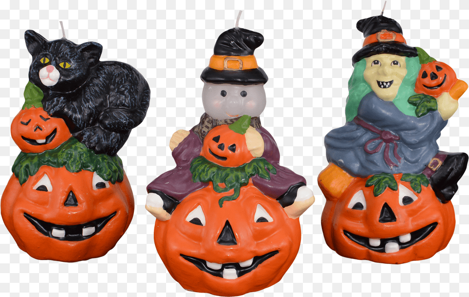 Vela Calabaza Halloween Jack O39 Lantern, Toy, Face, Figurine, Head Png Image