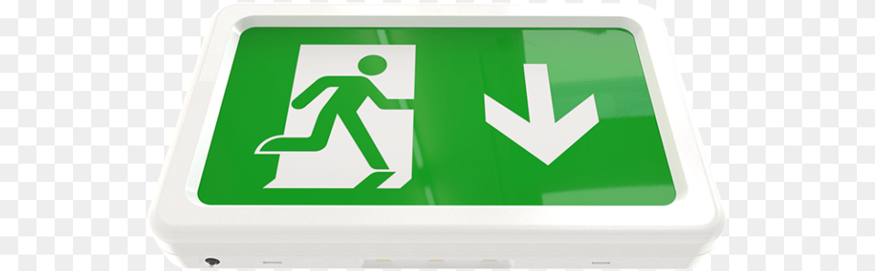 Vela Vl M3 Led White Front View Emergi Lite Emergency Exit Sign Left Graphic Ceiling, Symbol, First Aid Free Png