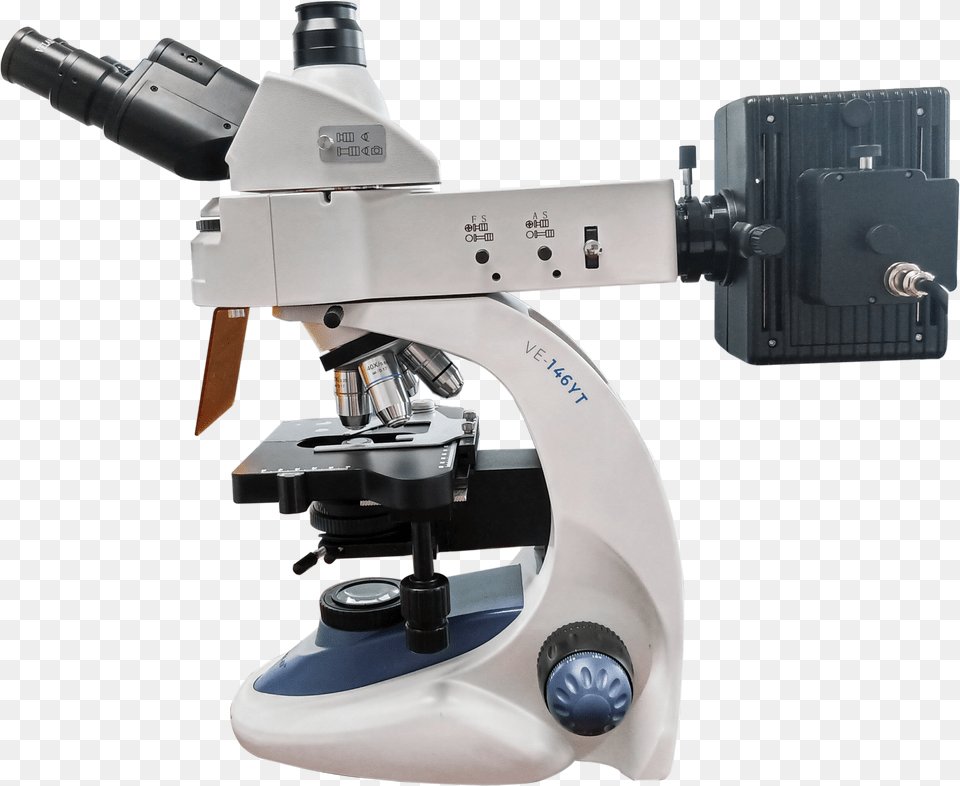 Velab Trinocular Epifluorescence Microscope Petrographic Microscope, Electrical Device, Switch Free Png Download