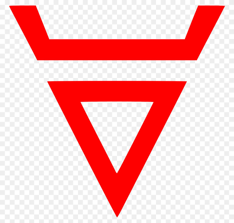 Veles Symbol Red Clipart, Triangle Png Image