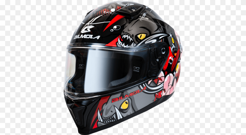 Veloce 420 Piranha Red Motorcycle Helmet, Crash Helmet Png